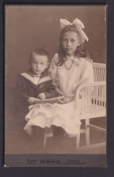 Original Fotoplatte Porträt Kinder Foto Chr.Pundsark Bremen Norderney Atelier F. - Ohne Zuordnung