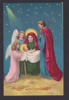 Ansichtskarte Weihnachtsgruß Maria Josef Jesus Kind Engel N. Geretsberg - Autres & Non Classés