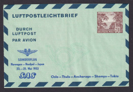 Flugpost Air Mail Privatganzsache 60 Pf. Luftpostleichtbrief Zudruck SONDERFLUG - Flugzeuge