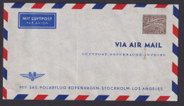 Flugpost Brief Air Mail Berlin Privatganzsache 15 Pfg Bauten Mit Eindruck SAS - Private Postcards - Used