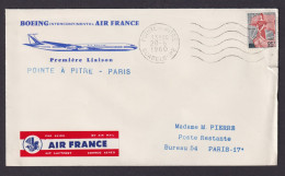 Flugpost Brief Air Mail Air France Boeing Erstflug Pointe A Pitre Guadeloupe - Covers & Documents