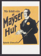 Künstler Ansichtskarte Reklame Werbung Mayser Hut München Aus Der Jugendzeit Der - Advertising