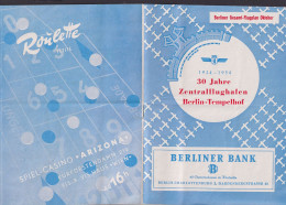 Flugpost Air Mail Memorabilia 30 Jahre Zentralflughafen Berlin Broschüre Reklame - Flugzeuge