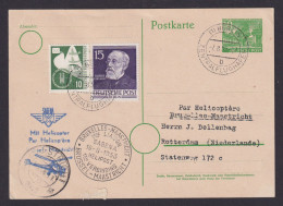 Helikopter Flugpost Brief Air Mail Berlin Ganzsache Bauten + Schöne ZuF Posthorn - Covers & Documents