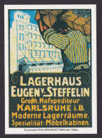 Künstler Ansichtskarte Reklame Werbung Lagerhaus Eugen Steffen Karlsruhe Baden - Advertising