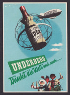 Reklame Underberg Zeppelin Sport Wintersport Flugpost Brief Air Mail Österreich - Brieven En Documenten