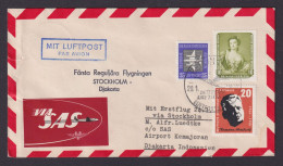 Flugpost Brief SAS Erstflug Via Stockholm Schweden Djakarta Indonesien Gute DDR - Aviones