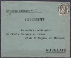 L. Préadressée "Centrales Electriques De L'Entre Sambre Et Meuse" Affr. N°427 Càd CHARLEROI /17-3-1939 Pour AUVELAIS - G - 1936-1957 Collo Aperto