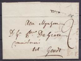 L. Datée 5 Juillet 1776 De CORTRIJK Pour GENDT (Gand) - Griffe "COURTRAY" - Port "2" - 1714-1794 (Oostenrijkse Nederlanden)