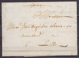 L. Datée 5 Décembre 1689 De LONDRES Pour Marchand à LILLE - ...-1840 Prephilately