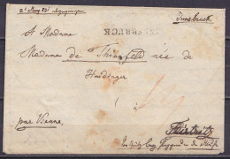 Autriche - L. Datée Mai 1831 De INNSBRUCK Pour FREISTRITZ "par Vienne" - Griffe "INNSBRUCK" - ...-1850 Prefilatelia