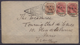 Afrique Du Sud (Transvaal) - L. Affr. 2½d Càd IRENE /10 APR 1902/ TRANSVAAL Pour Touring Club à PARIS - Cachet Censure P - Transvaal (1870-1909)