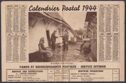 Belgique - Calendrier Postal 1944 Avec Tarifs Et Renseignements Postaux - Tariffe Postali