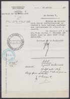 Note Interne Des Postes Datée 15 Avril 1946 Concernant La Confection D'un Timbre à Date Spéciale "Liège / Fête-Dieu"  - Storia Postale