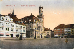 Löbau In Sachsen - Markt Mit Rathaus - Loebau