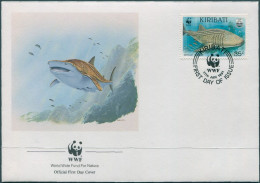 Kiribati 1991 SG351 35c Whale Shark FDC - Kiribati (1979-...)