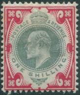 Great Britain 1902 SG257 1/- Dull Green And Carmine KEVII MH - Unclassified