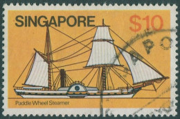 Singapore 1980 SG376 $10 Braganza Paddle Steamer FU - Singapour (1959-...)