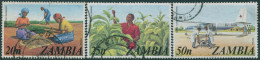 Zambia 1975 SG235-237 Ground Nuts Tobacco And Royal Flying Doctor (3) FU - Zambia (1965-...)