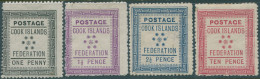 Cook Islands 1892 SG1-4 White Paper Set MNH - Cook