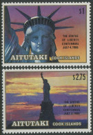 Aitutaki 1986 SG544-545 Statue Of Liberty Set MNH - Islas Cook