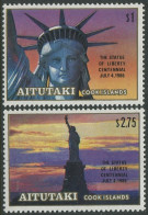 Aitutaki 1986 SG544-545 Statue Of Liberty Set MNH - Cook