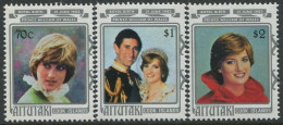 Aitutaki 1982 SG421-423 Princess Diana Royal Birth Set MNH - Islas Cook