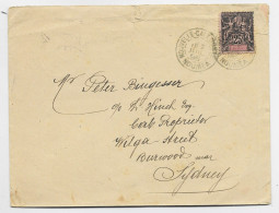 NOUVELLE CALEDONIE 25C GROUPE COIN ARRONDI LETTRE COVER NOUMEA 2 JUIL 1896 TO SYDNEY AUSTRALIE AUSTRALIA - Briefe U. Dokumente