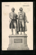 AK Weimar / Thür., Das Goethe-Schiller Denkmal  - Weimar