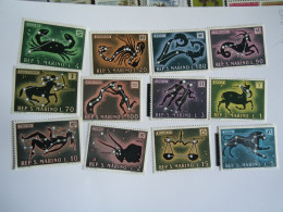 SAN MARINO MNH  12 STAMPS ANIMAL  1970 ZODIAC - Autres & Non Classés