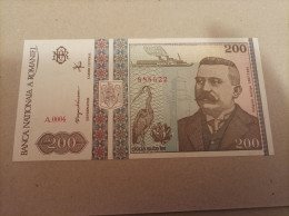 Billete Rumania, 200 Lei, Nº Bajisismo A0004, Año 1992, UNC - Rumania