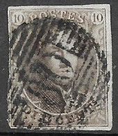 OBP10 Met 4 Randen En Met Balkstempel P80 Marchienne-au-Pont (zie Scans) - 1858-1862 Medallones (9/12)