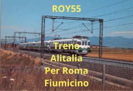 Toscana Siena Chiusi Treno Servizio Aeroportuale Alitalia Firenze S.m.n. Roma Fiumicino In Transito Nel 1993 (v.retro) - Trains