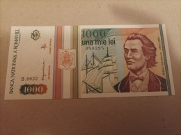 Billete Rumania 1000 Lei, Año 1993, Nº Bajisimo 0032, UNC - Roumanie