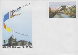 USo 28 NAPOSTA Und Wuppertaler Schwebebahn 2001, Postfrisch - Enveloppes - Neuves