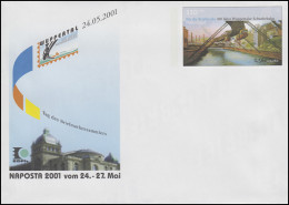 USo 28 NAPOSTA Und Wuppertaler Schwebebahn 2001, Postfrisch - Umschläge - Ungebraucht