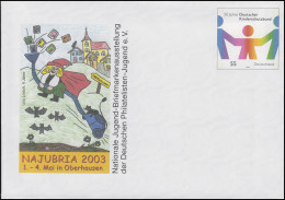 USo 57 NAJUBRIA 2003 Und 50 Jahre Deutscher Kinderschutzbund, ** - Enveloppes - Neuves