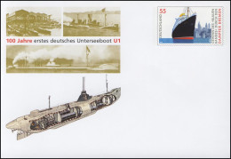 USo 124A Jubiläum 100 Jahre Unterseeboot U1 2006, ** - Enveloppes - Neuves