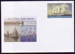 USo 136 125 Jahre Kieler Woche 2007, ** - Briefomslagen - Ongebruikt