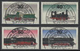 488-491 Jugend: Lokomotiven 1975, Satz ESSt Berlin, Zentrisch Gestempelt - Oblitérés