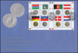 UNO Wien 477-484 Flaggen Und Münzen: Kleinbogen Auf Schmuck-FDC WIEN 2006 - Coins