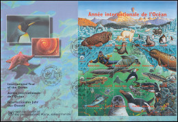 UNO Genf 334-345 Jahr Des Ozeans 1998: Zusammendruck-Bogen Auf Schmuck-FDC Genf - Andere & Zonder Classificatie