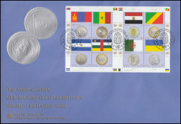 UNO Genf 743-750 Flaggen Und Münzen 2011: Kleinbogen Auf Schmuck-FDC ESSt Genf  - Monnaies