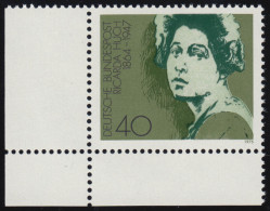 827 Deutsche Frauen 40 Pf Ricarda Huch ** Ecke U.l. - Unused Stamps