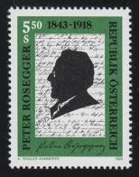 2098 Geburtstag Peter Rosegger Schriftsteller Scherenschnitt Schrift, 5.50 S ** - Unused Stamps