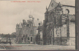 51 - LA NEUVILLE AU PONT - HOTEL DE VILLE ET EGLISE - Other & Unclassified