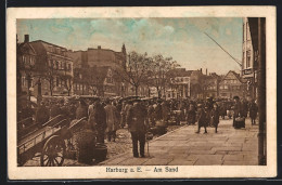 AK Harburg A. E., Strassenpartie Am Sand  - Harburg