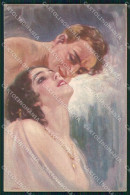 Artist Signed Metlicoviz Romantic Couple Serie 244- 3 Cartolina XP8371 - Autres & Non Classés