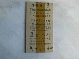 Tagesrückfahrkarte Personenzug Hinterzarten 1 - Freiburg (Breisgau) Hbf Von (Eisenbahn-Fahrkarte) - Unclassified