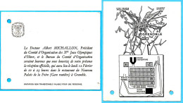 Jeux Olympiques D'Hiver GRENOBLE 1968 Invitation Du Dr Albert MICHALLON Président Du C.O.J.O. Pour La Réception* - Autres & Non Classés